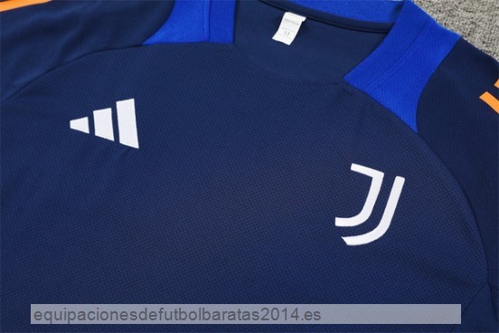 Nuevo Entrenamiento Conjunto Completo Juventus 24/25 Azul Marino Naranja Baratas